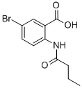 structure of CAS# 73721-76-3, 5-Bromo-2-Butyramidobenzoic Acid