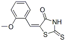 structure of CAS# 73855-60-4, 5-[(2-Methoxyphenyl)Methylidene]-2-Sulfanylidene-1,3-Thiazolidin-4-One;(5Z)-5-[(2-Methoxyphenyl)Methylidene]-2-Sulfanylidene-1,3-Thiazolidin-4-One;5-[(2-Methoxyphenyl)Methylene]-2-Thioxo-Thiazolidin-4-One;(5Z)-5-[(2-Methoxyphenyl)Methylene]-2-Thioxo-Thiazolidin-4-One