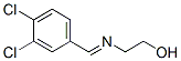 structure of CAS# 73927-26-1, 2-[(3,4-Dichlorophenyl)Methylideneamino]Ethanol;2-[(3,4-Dichlorophenyl)Methyleneamino]Ethanol;2-[(3,4-Dichlorobenzylidene)Amino]Ethanol;Nciopen2_006147