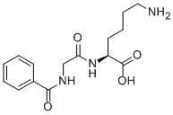 结构式 CAS# 740-63-6, N-苯甲酰基甘氨酰-L-赖氨酸
