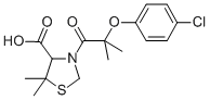 CAS#: 74007-98-0， 3-[2-(4-Chlorophenoxy)-2-Methylpropanoyl]-5,5-Dimethyl-1,3-Thiazolidine-4-Carboxylic Acid