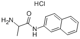 structure of CAS# 74144-49-3, DL-Alanine beta-Naphthylamide Hydrochloride;2-Amino-N-(2-Naphthyl)Propanamide Hydrochloride;2-Amino-N-(2-Naphthyl)Propionamide Hydrochloride;2-Amino-N-Naphthalen-2-Yl-Propanamide Hydrochloride