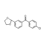 structure of CAS# 741707-93-7, (4-Chlorophenyl)[3-(1,3-dioxolan-2-yl)phenyl]methanone;4'-Chloro-3-(1,3-dioxolan-2-yl)benzophenone