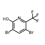 structure of CAS# 741737-00-8, 3,5-Dibromo-6-(trifluoromethyl)-2-pyridinol;2(1H)-PYRIDINONE,3,5-DIBROMO-6-(TRIFLUOROMETHYL)-;2-Pyridinol, 3,5-dibromo-6-(trifluoromethyl)-;3,5-Dibrom-6-(trifluormethyl)-2-pyridinol