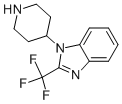 structure of CAS# 742076-06-8, 1-(4-Piperidinyl)-2-(Trifluoromethyl)-1H-Benzimidazole;1-(4-PIPERIDINYL)-2-(TRIFLUOROMETHYL)-1H-BENZIMIDAZOLE