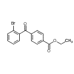 structure of CAS# 746651-78-5, Ethyl 4-(2-bromobenzoyl)benzoate;2-Bromo-4'carboethoxybenzophenone;2-Bromo-4'-carboethoxybenzophenone;MFCD00672022