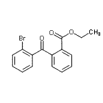 结构式 CAS# 746651-81-0, 乙基2-(2-溴苯甲酰基)苯甲酸酯