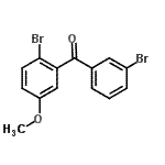 结构式 CAS# 746651-87-6, (2-溴-5-甲氧基苯基)(3-溴苯基)甲酮