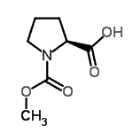 结构式 CAS# 74761-41-4, 1-(甲氧羰基)-L-脯氨酸