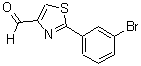 structure of CAS# 750624-69-2, 2-(3-Bromo-Phenyl)-Thiazole-4-Carbaldehyde;2-(3-BROMOPHENYL)-1,3-THIAZOLE-4-CARBALDEHYDE;2-(3-BROMO-PHENYL)-THIAZOLE-4-CARBALDEHYDE