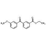 structure of CAS# 750633-62-6, Ethyl 3-(3-methoxybenzoyl)benzoate;3-Carboethoxy-3'-methoxybenzophenone