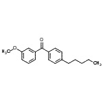structure of CAS# 750633-68-2, (3-Methoxyphenyl)(4-pentylphenyl)methanone;3-methoxy-4'-n-pentylbenzophenone