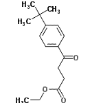 结构式 CAS# 75237-09-1, 乙基4-[4-(2-甲基-2-丙基)苯基]-4-氧代丁酸酯