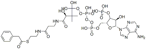 structure of CAS# 7532-39-0, [(2R,3S,4R,5R)-5-(6-Aminopurin-9-Yl)-4-Hydroxy-2-[[Hydroxy-[Hydroxy-[3-Hydroxy-2,2-Dimethyl-3-[2-[2-(2-Phenylacetyl)Sulfanylethylcarbamoyl]Ethylcarbamoyl]Propoxy]Phosphoryl]Oxy-Phosphoryl]Oxymethyl]Oxolan-3-Yl]Oxyphosphonic Acid;S-[2-[3-[[(2R)-4-[[[(2R,3S,4R,5R)-5-(6-Aminopurin-9-Yl)-4-Hydroxy-3-Phosphonooxy-Tetrahydrofuran-2-Yl]Methoxy-Hydroxy-Phosphoryl]Oxy-Hydroxy-Phosphoryl]Oxy-2-Hydroxy-3,3-Dimethyl-Butanoyl]Amino]Propanoylamino]Ethyl] 2-Phenylethanethioate;2-Phenylethanethioic Acid S-[2-[[3-[[(2R)-4-[[[(2R,3S,4R,5R)-5-(6-Amino-9-Purinyl)-4-Hydroxy-3-Phosphonooxy-2-Tetrahydrofuranyl]Methoxy-Hydroxyphosphoryl]Oxy-Hydroxyphosphoryl]Oxy-2-Hydroxy-3,3-Dimethyl-1-Oxobutyl]Amino]-1-Oxopropyl]Amino]Ethyl] Ester;2-Phenylethanethioic Acid S-[2-[3-[[(2R)-4-[[[(2R,3S,4R,5R)-5-(6-Aminopurin-9-Yl)-4-Hydroxy-3-Phosphonooxy-Tetrahydrofuran-2-Yl]Methoxy-Hydroxy-Phosphoryl]Oxy-Hydroxy-Phosphoryl]Oxy-2-Hydroxy-3,3-Dimethyl-Butanoyl]Amino]Propanoylamino]Ethyl] Ester