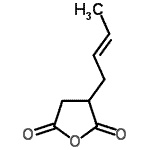 结构式 CAS# 7538-42-3, 3-[(2E)-2-丁烯-1-基]二氢-2,5-呋喃二酮
