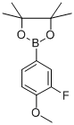 structure of CAS# 754226-34-1, 3-Fluoro-4-Methoxyphenylboronic Acid, Pinacol Ester