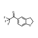 structure of CAS# 75822-10-5, 1-(2,3-Dihydro-1-benzofuran-5-yl)-2,2,2-trifluoroethanone;1-(2,3-dihydrobenzofuran-5-yl)-2,2,2-trifluoroethanone;5-(2,2,2-Trifluoroacetyl)-2,3-dihydrobenzofuran