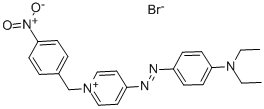 structure of CAS# 75902-86-2, 4-(4-Diethylaminophenylazo)-1-(4-nitrobenzyl)pyridinium bromide;N,N-Diethyl-4-[1-[(4-Nitrophenyl)Methyl]Pyridin-1-Ium-4-Yl]Azo-Aniline Bromide;N,N-Diethyl-4-[[1-[(4-Nitrophenyl)Methyl]-4-Pyridin-1-Iumyl]Azo]Aniline Bromide;Diethyl-[4-[1-(4-Nitrobenzyl)Pyridin-1-Ium-4-Yl]Azophenyl]Amine Bromide