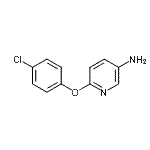 structure of CAS# 75926-64-6, 6-(4-Chlorophenoxy)-3-pyridinamine;MFCD00052646;NSC125715;ZINC00166484