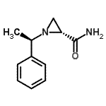 结构式 CAS# 75985-52-3, (2R)-1-[(1R)-1-苯基乙基]-2-氮丙啶甲酰胺