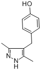 structure of CAS# 75998-99-1, 4-[(3,5-Dimethyl-1H-Pyrazol-4-Yl)Methyl]Benzenol;3C-062;Zinc00168496;Bionet2_001509
