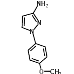 structure of CAS# 76091-01-5, 1-(4-Methoxyphenyl)-1H-pyrazol-3-amine;1-(4-Methoxy-phenyl)-1H-pyrazol-3-ylamine