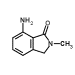结构式 CAS# 761440-06-6, 7-氨基-2-甲基-1-异吲哚啉酮