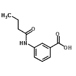 结构式 CAS# 76209-00-2, 3-(丁酰基氨基)苯甲酸