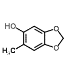 结构式 CAS# 7622-31-3, 6-甲基-1,3-苯并二氧戊环-5-醇