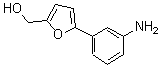 structure of CAS# 764710-29-4, [5-(3-Aminophenyl)-2-furyl]methanol;(5-(3-aminophenyl)-2-furyl)methanol;[5-(3-aminophenyl)-2-furyl]methan-1-ol;[5-(3-aminophenyl)furan-2-yl]methanol