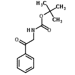 structure of CAS# 76477-26-4, 2-Methyl-2-propanyl (2-oxo-2-phenylethyl)carbamate;(2-Oxo-2-phenyl-ethyl)-carbamic acid tert-butyl ester;(2-OXO-2-PHENYL-ETHYL)-CARBAMICACIDTERT-BUTYLESTER;InChI=1/C<wbr>13H17NO3/<wbr>c1-13(2,3<wbr>)17-12(16<wbr>)14-9-11(<wbr>15)10-7-5<wbr>-4-6-8-10<wbr>/h4-8H,9H<wbr>2,1-3H3,(<wbr>H,14,16)/<wbr>f/h14H