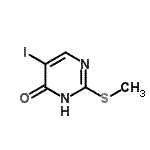结构式 CAS# 76510-61-7, 5-碘-2-(甲硫基)-4(3H)-嘧啶酮