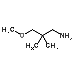 structure of CAS# 767264-22-2, 3-Methoxy-2,2-dimethyl-1-propanamine;(3-methoxy-2,2-dimethylpropyl)amine;1-PROPANAMINE,3-METHOXY-2,2-DIMETHYL-;3-methoxy-2,2-dimethylpropylamine