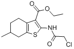 structure of CAS# 76981-87-8, 2-(2-Chloro-Acetylamino)-6-Methyl-4,5,6,7-Tetrahydro-Benzo[b]Thiophene-3-Carboxylic Acid Ethyl Ester;Ethyl (6S)-2-[(2-Chloroacetyl)Amino]-6-Methyl-4,5,6,7-Tetrahydrobenzothiophene-3-Carboxylate;(6S)-2-[(2-Chloro-1-Oxoethyl)Amino]-6-Methyl-4,5,6,7-Tetrahydrobenzothiophene-3-Carboxylic Acid Ethyl Ester;(6S)-2-[(2-Chloroacetyl)Amino]-6-Methyl-4,5,6,7-Tetrahydrobenzothiophene-3-Carboxylic Acid Ethyl Ester