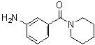 structure of CAS# 77201-13-9, (3-Aminophenyl)(1-piperidinyl)methanone;(3-aminophenyl)(1-piperidinyl)methanone;(3-Amino-phenyl)-piperidin-1-yl-methanone;[3-(1-piperidinylcarbonyl)phenyl]amine
