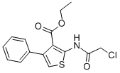结构式 CAS# 77261-21-3, 2-[(2-氯乙酰基)氨基]-4-苯基噻吩-3-羧酸乙酯
