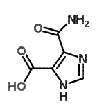 structure of CAS# 773108-85-3, 4-Carbamoyl-1H-imidazole-5-carboxylic acid;1H-IMIDAZOLE-5-CARBOXYLICACID, 4-(AMINOCARBONYL)-;5-carbamoyl-1H-imidazole-4-carboxylic acid