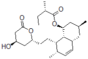 structure of CAS# 77517-29-4, [(1S,3S,4aR,7S,8S,8aR)-8-[2-[(2R,4R)-4-Hydroxy-6-Oxooxan-2-Yl]Ethyl]-3,7-Dimethyl-1,2,3,4,4a,7,8,8a-Octahydronaphthalen-1-Yl] (2S)-2-Methylbutanoate;[(1S,3S,4Ar,7S,8S,8Ar)-8-[2-[(2R,4R)-4-Hydroxy-6-Oxo-Tetrahydropyran-2-Yl]Ethyl]-3,7-Dimethyl-1,2,3,4,4A,7,8,8A-Octahydronaphthalen-1-Yl] (2S)-2-Methylbutanoate;(2S)-2-Methylbutanoic Acid [(1S,3S,4Ar,7S,8S,8Ar)-8-[2-[(2R,4R)-4-Hydroxy-6-Oxo-2-Tetrahydropyranyl]Ethyl]-3,7-Dimethyl-1,2,3,4,4A,7,8,8A-Octahydronaphthalen-1-Yl] Ester;(2S)-2-Methylbutyric Acid [(1S,3S,4Ar,7S,8S,8Ar)-8-[2-[(2R,4R)-4-Hydroxy-6-Keto-Tetrahydropyran-2-Yl]Ethyl]-3,7-Dimethyl-1,2,3,4,4A,7,8,8A-Octahydronaphthalen-1-Yl] Ester