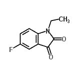 结构式 CAS# 776-47-6, 1-乙基-5-氟-1H-吲哚-2,3-二酮