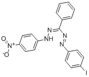 结构式 CAS# 7781-49-9, N-(4-碘苯基)亚氨基-N'-(4-硝基苯胺基)苯甲脒