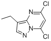 structure of CAS# 779353-64-9, 5,7-Dichloro-3-Ethyl-Pyrazolo[1,5-a]Pyrimidine;Pyrazolo[1,5-A]Pyrimidine, 5,7-Dichloro-3-Ethyl- (9CI);Pyrazolo[1,5-A]Pyrimidine,5,7-Dichloro-3-Ethyl-;7-Dichloro-3-Ethylpyrazolo[1,5-A]Pyrimidine