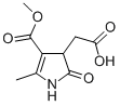 structure of CAS# 77978-73-5, 2-[4-(Methoxycarbonyl)-5-Methyl-2-Oxo-2,3-Dihydro-1H-Pyrrol-3-Yl]Acetic Acid;2-[4-(METHOXYCARBONYL)-5-METHYL-2-OXO-2,3-DIHYDRO-1H-PYRROL-3-YL]ACETIC ACID;[3-(METHOXYCARBONYL)-2-METHYL-5-OXO-2-PYRROLIN-4-YL]ACETIC ACID