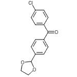 结构式 CAS# 780776-35-4, (4-氯苯基)[4-(1,3-二氧戊环-2-基)苯基]甲酮