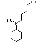 结构式 CAS# 78345-59-2, 4-[环己基(甲基)氨基]-1-丁醇