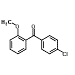 structure of CAS# 78589-10-3, (4-Chlorophenyl)(2-methoxyphenyl)methanone;4-Chloro-2'-methoxybenzophenone;MFCD01311535