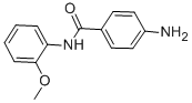 结构式 CAS# 787-59-7, 4-氨基-N-(2-甲氧基-苯基)-苯甲酰胺
