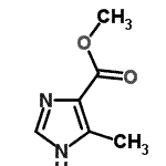 结构式 CAS# 78892-68-9, 甲基4-甲基-1H-咪唑-5-羧酸酯