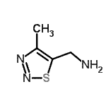 structure of CAS# 790641-72-4, (4-methylthiadiazol-5-yl)methanamine;(4-methyl-1,2,3-thiadiazol-5-yl)methylamine;1-(4-methyl-1,2,3-thiadiazol-5-yl)methanamine;C-(4-Methyl-[1,2,3]thiadiazol-5-yl)-methylamine