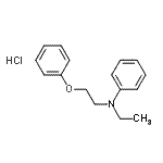 结构式 CAS# 79084-84-7, N-乙基-N-(2-苯氧基乙基)苯胺盐酸盐(1:1)