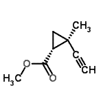 CAS#: 79150-68-8， Methyl (1R,2R)-2-ethynyl-2-methylcyclopropanecarboxylate